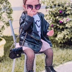 جوراب شلواری نگین دار بچه گانه