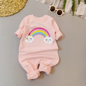 سرهمی نوزادی دورس پنبه طرح خرس رنگ کرمی – فروشگاه پوشاک بچگانه نی‌نی‌آف