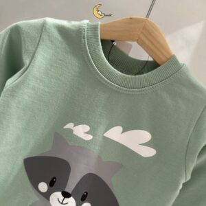 سرهمی نوزادی دورس پنبه طرح راکون