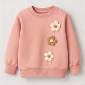 بلوز دورس دخترانه گل برجسته سه‌بعدی