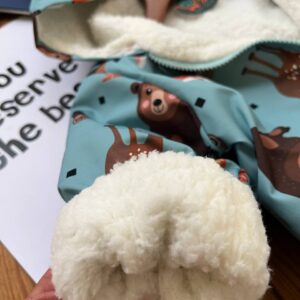 سویشرت بارانی طرح حیوانات جنگل مناسب ۲ تا ۷ سال