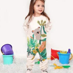 ختر بچه با سرهمی کوالا نخ پنبه‌ای، طرح جنگل و کوالا – مناسب تمام فصل‌ه