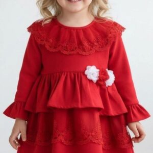 پیراهن یلدایی دخترانه قرمز پیراهن دلبر شب یلدا